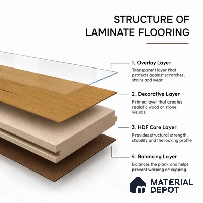 HDF Yorkshire Oak Laminate Wood Floor 19 x 4 inch - 12 mm | LF 00337 C | 25 Years Warranty AC5 Grade | 12 Hours+ Water Resistance | DIY Uniclic Installation | Suitable For Living Room, Bedroom & Office | 36 Plank Variations