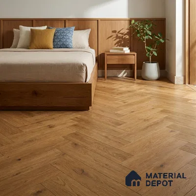HDF Yorkshire Oak Laminate Wood Floor 19 x 4 inch - 12 mm | LF 00337 C | 25 Years Warranty AC5 Grade | 12 Hours+ Water Resistance | DIY Uniclic Installation | Suitable For Living Room, Bedroom & Office | 36 Plank Variations
