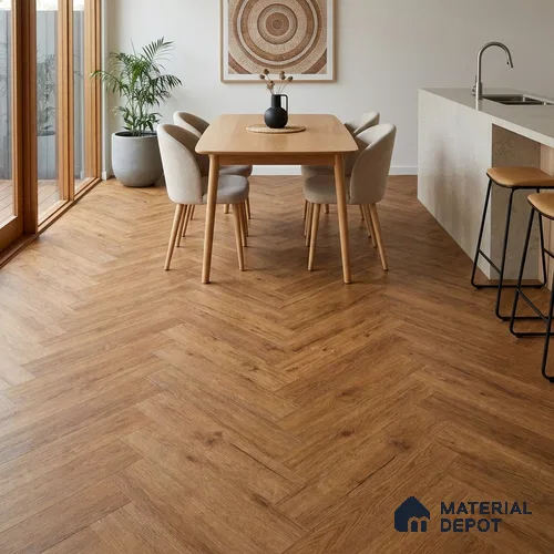 HDF Traditional Oak Laminate Wood Floor 19 x 4 inch - 12 mm | LF 00337 E | 25 Years Warranty AC5 Grade | 12 Hours+ Water Resistance | DIY Uniclic Installation | Suitable For Living Room, Bedroom & Office | 36 Plank Variations