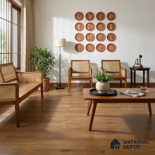 HDF Real Wood Matte Surface Laminate Wood Floor AC5 Grade LF 00334 D Heritage Mozzano 48 x 8 inch (1217x197 mm) - 12 mm | Wax Locking Aqua Protect 12 Hours Water Resistance | Anti Static and Stain Resistant | 0.5 mm U Groove | Real Wood Touch Surface | Uniclic Installation | 12 Plank Variations | 25 Years Warranty