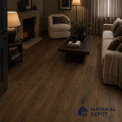 HDF Real Wood Matte Surface Laminate Wood Floor AC5 Grade LF 00335 H Royale Moka 48 x 9 inch (1215x240 mm) - 12 mm | Valinge Click Wax Locking Aqua Protect 12 Hours Water Resistance | Anti Static and Stain Resistant | 0.5 mm U Groove | Real Wood Touch Surface | Uniclic Installation | 12 Plank Variations | 25 Years Warranty