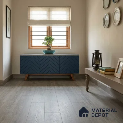 HDF Laminate Wood Floor AC5 Grade LF 00340 B Unify Nikernut 48 x 8 inch (1217x197 mm) - 8 mm | 100% Water Proof | Anti Static and Stain Resistant | 0.5 mm V Groove | Embossed In Register (EIR) Surface | Uniclic Installation | 36 Plank Variations