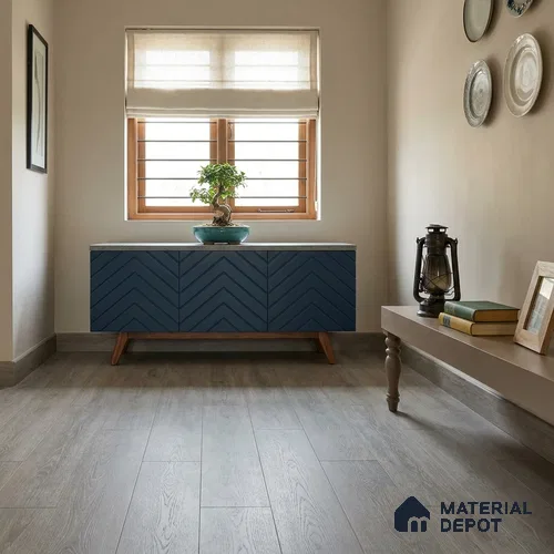 HDF Laminate Wood Floor AC5 Grade LF 00340 B Unify Nikernut 48 x 8 inch (1217x197 mm) - 8 mm | 100% Water Proof | Anti Static and Stain Resistant | 0.5 mm V Groove | Embossed In Register (EIR) Surface | Uniclic Installation | 36 Plank Variations