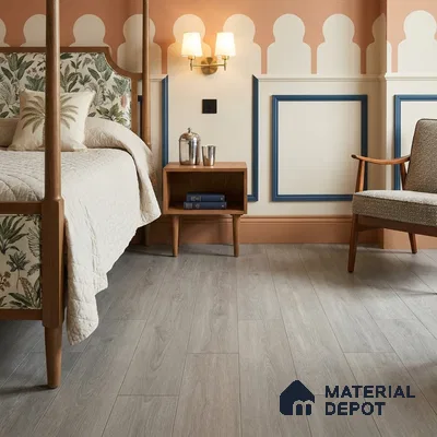 HDF Laminate Wood Floor AC5 Grade LF 00340 B Unify Nikernut 48 x 8 inch (1217x197 mm) - 8 mm | 100% Water Proof | Anti Static and Stain Resistant | 0.5 mm V Groove | Embossed In Register (EIR) Surface | Uniclic Installation | 36 Plank Variations