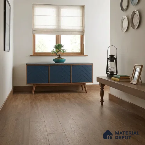 HDF Laminate Wood Floor AC5 Grade LF 00340 C Unify Peanut 48 x 8 inch (1217x197 mm) - 8 mm | 100% Water Proof | Anti Static and Stain Resistant | 0.5 mm V Groove | Embossed In Register (EIR) Surface | Uniclic Installation | 36 Plank Variations