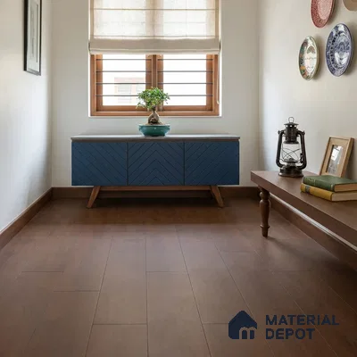 HDF Laminate Wood Floor AC5 Grade LF 00340 D Unify Walnut 48 x 8 inch (1217x197 mm) - 8 mm | 100% Water Proof | Anti Static and Stain Resistant | 0.5 mm V Groove | Embossed In Register (EIR) Surface | Uniclic Installation | 36 Plank Variations
