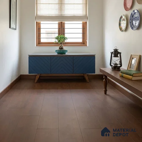 HDF Laminate Wood Floor AC5 Grade LF 00340 D Unify Walnut 48 x 8 inch (1217x197 mm) - 8 mm | 100% Water Proof | Anti Static and Stain Resistant | 0.5 mm V Groove | Embossed In Register (EIR) Surface | Uniclic Installation | 36 Plank Variations