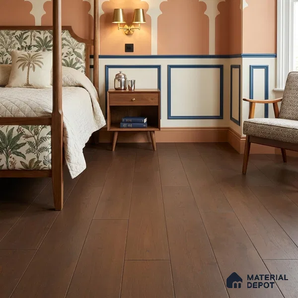 HDF Laminate Wood Floor AC5 Grade LF 00340 D Unify Walnut 48 x 8 inch (1217x197 mm) - 8 mm | 100% Water Proof | Anti Static and Stain Resistant | 0.5 mm V Groove | Embossed In Register (EIR) Surface | Uniclic Installation | 36 Plank Variations