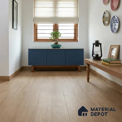 HDF Laminate Wood Floor AC5 Grade LF 00340 Unify Hazelnut 48 x 8 inch (1217x197 mm) - 8 mm | 100% Water Proof | Anti Static and Stain Resistant | 0.5 mm V Groove | Embossed In Register (EIR) Surface | Uniclic Installation | 36 Plank Variations