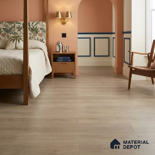 HDF Laminate Wood Floor AC5 Grade LF 00340 Unify Hazelnut 48 x 8 inch (1217x197 mm) - 8 mm | 100% Water Proof | Anti Static and Stain Resistant | 0.5 mm V Groove | Embossed In Register (EIR) Surface | Uniclic Installation | 36 Plank Variations