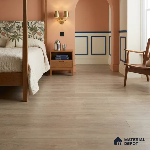 HDF Laminate Wood Floor AC5 Grade LF 00340 Unify Hazelnut 48 x 8 inch (1217x197 mm) - 8 mm | 100% Water Proof | Anti Static and Stain Resistant | 0.5 mm V Groove | Embossed In Register (EIR) Surface | Uniclic Installation | 36 Plank Variations