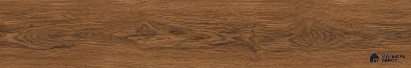 Laminate Wood Floor AC5 Grade LF 00360 C Amber Teak 24 x 4 inch (600x100 mm) - 8 mm | 0.5 mm V Groove | Real Wood Touch Surface | Uniclic Installation