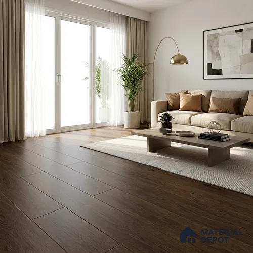 HDF Real Groove Laminate Wood Floor AC4 Grade LF 00318 B Radice Antique Smoked Oak 48 x 8 inch (1218x198 mm) - 8 mm | Aqua Protect 12 Hours Water Resistance | 15 Years Guarantee | Anti Static and Stain Resistant | Straight Edge | Wood Embossed Surface | Double Click Installation | 8 Plank Variations