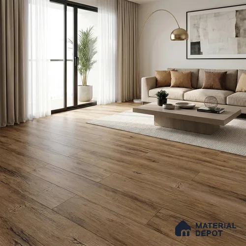 HDF Real Groove Laminate Wood Floor AC4 Grade LF 00319 D Radice Select Walnut 48 x 8 inch (1218x198 mm) - 8 mm | Aqua Protect 12 Hours Water Resistance | 15 Years Guarantee | Anti Static and Stain Resistant | Straight Edge | Wood Embossed Surface | Double Click Installation | 8 Plank Variations