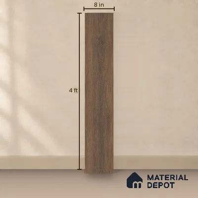 HDF Persian Walnut Laminate Wood Floor 48 x 8 inch - 8 mm | LF 00319 E | 15 Years Guarantee AC4 Grade | 12 Hours+ Water Resistance | DIY Double Click Installation | Suitable For Living Room, Bedroom & Office | 8 Plank Variations