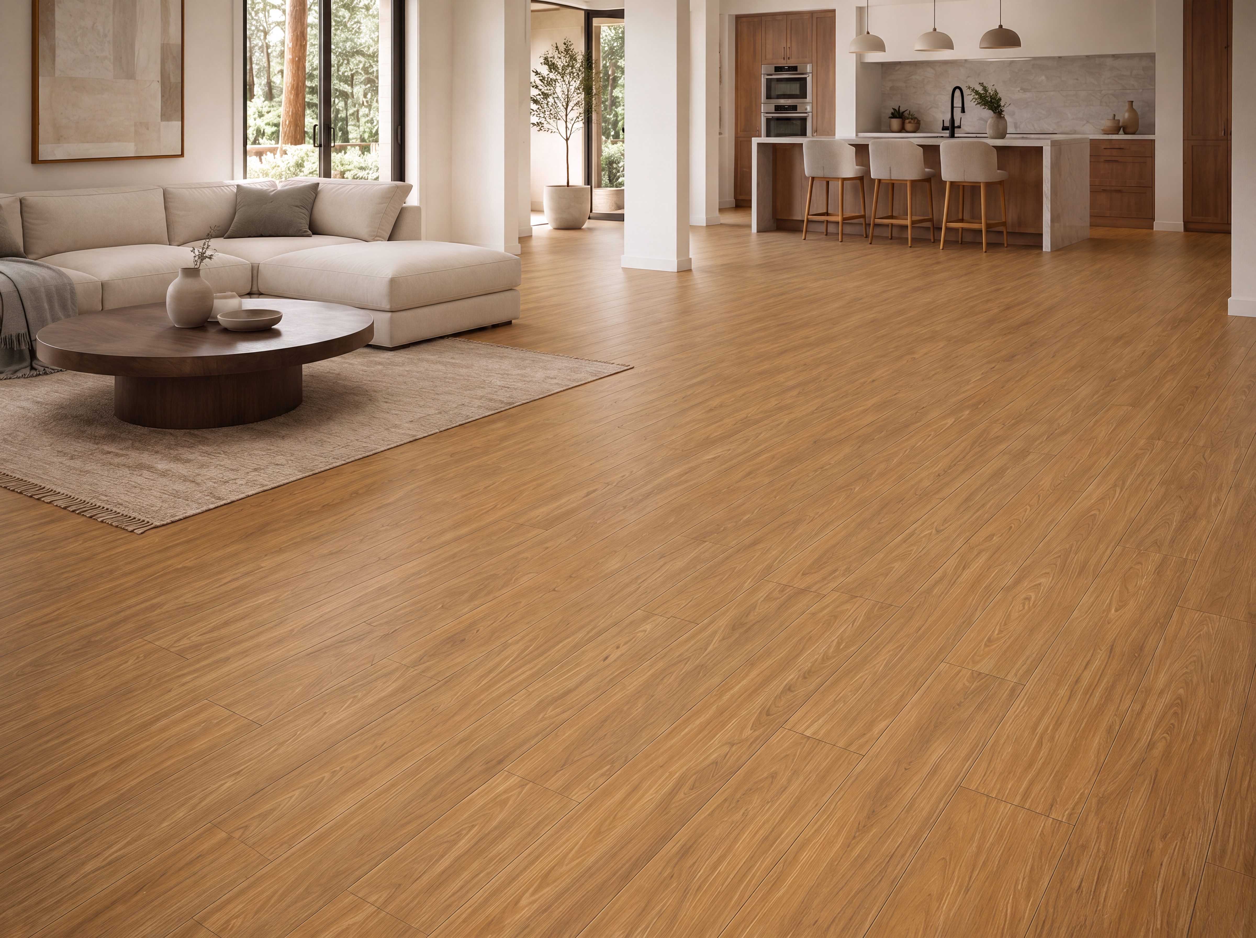 HDF Italian Walnut Laminate Wood Floor 48 x 5 inch - 8 mm | LF 00325 B | 20 Years Guarantee AC5 Grade | 12 Hours+ Water Resistance | DIY Uniclic Installation | Suitable For Living Room, Bedroom & Office | 12 Plank Variations