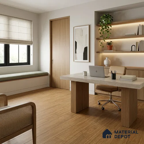 HDF Italian Walnut Laminate Wood Floor 48 x 5 inch - 8 mm | LF 00325 B | 20 Years Guarantee AC5 Grade | 12 Hours+ Water Resistance | DIY Uniclic Installation | Suitable For Living Room, Bedroom & Office | 12 Plank Variations