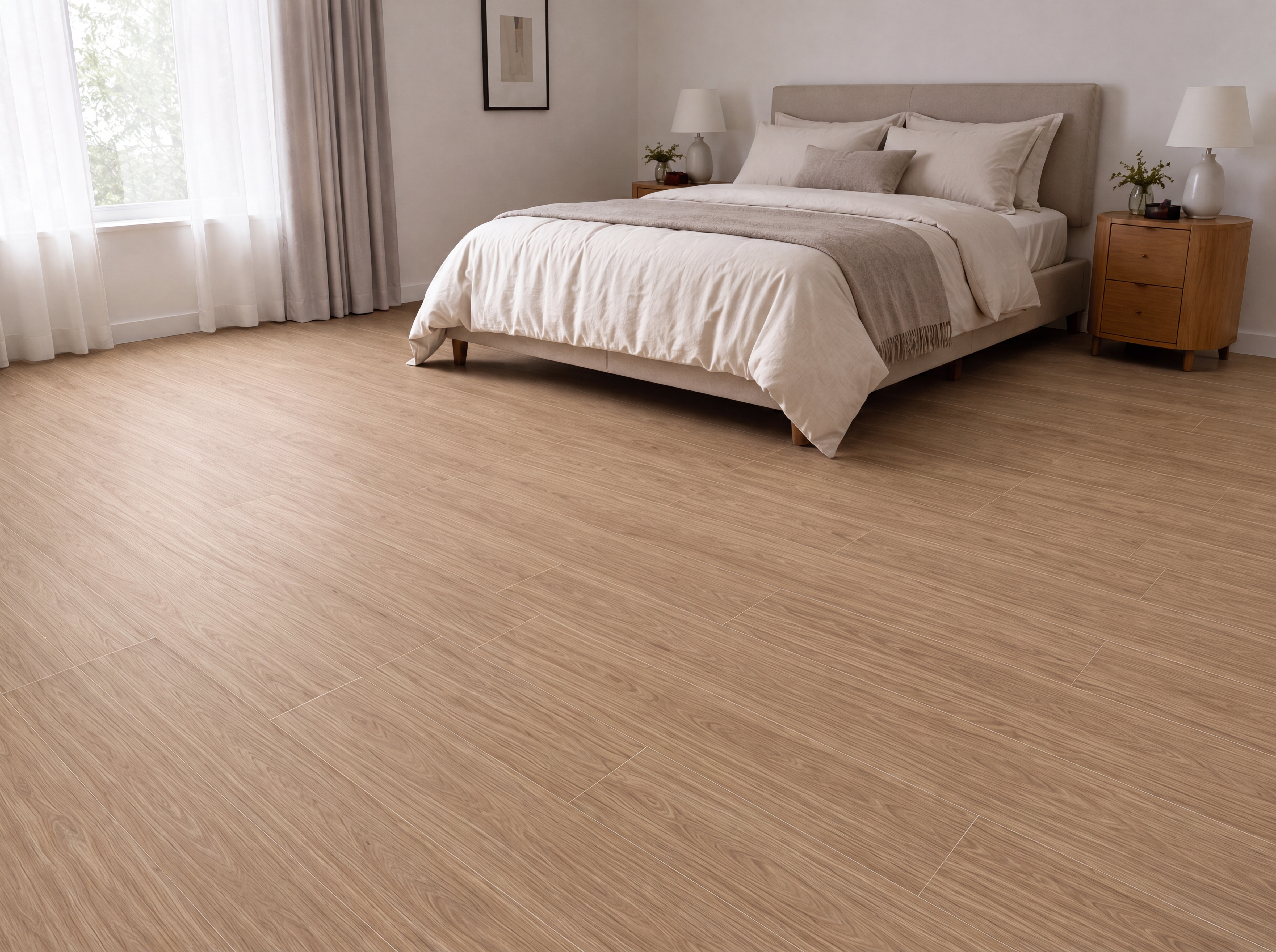 HDF Real Groove Laminate Wood Floor AC5 Grade LF 00325 C Ascenso Alpine Walnut 48 x 5 inch (1215x128 mm) - 8 mm | Aqua Protect 12 Hours Water Resistance | Anti Static and Stain Resistant | 0.5 mm V Groove | Real Wood Touch Surface | Uniclic Installation | 12 Plank Variations | 20 Years Guarantee
