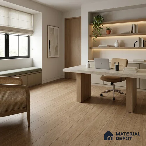 HDF Alpine Walnut Laminate Wood Floor 48 x 5 inch - 8 mm | LF 00325 C | 20 Years Guarantee AC5 Grade | 12 Hours+ Water Resistance | DIY Uniclic Installation | Suitable For Living Room, Bedroom & Office | 12 Plank Variations