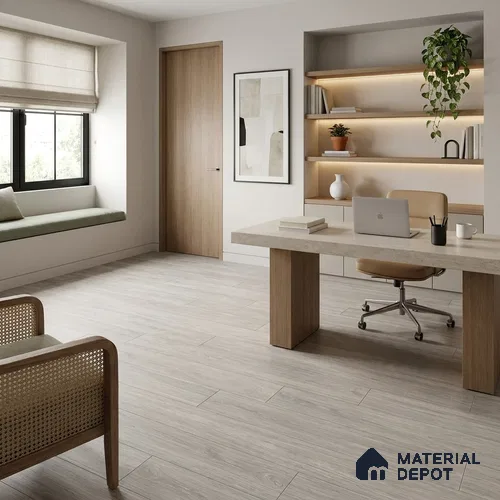 HDF Real Groove Laminate Wood Floor AC5 Grade LF 00325 E Ascenso Moonstone Walnut 48 x 5 inch (1215x128 mm) - 8 mm | Aqua Protect 12 Hours Water Resistance | Anti Static and Stain Resistant | 0.5 mm V Groove | Real Wood Touch Surface | Uniclic Installation | 12 Plank Variations | 20 Years Guarantee