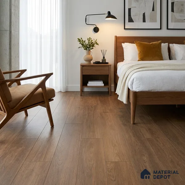 HDF Real Groove Laminate Wood Floor AC5 Grade LF 00325 F Ascenso Graphite Walnut 48 x 5 inch (1215x128 mm) - 8 mm | Aqua Protect 12 Hours Water Resistance | Anti Static and Stain Resistant | 0.5 mm V Groove | Real Wood Touch Surface | Uniclic Installation | 12 Plank Variations | 20 Years Guarantee