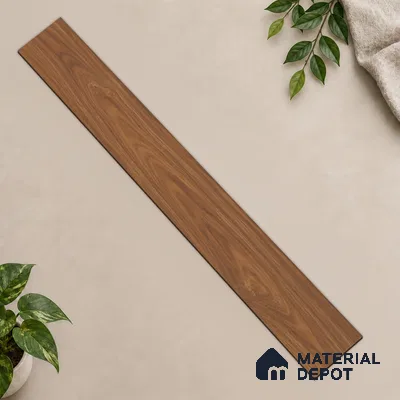 HDF Bergamo Walnut Laminate Wood Floor 48 x 5 inch - 8 mm | LF 00325 | 20 Years Guarantee AC5 Grade | 12 Hours+ Water Resistance | DIY Uniclic Installation | Suitable For Living Room, Bedroom & Office | 12 Plank Variations