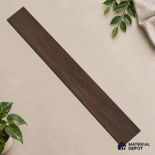 HDF Sunset Boulevard Dark Oak Laminate Wood Floor 48 x 8 inch - 8 mm | LF 00320 B | 25 Years Warranty AC4 Grade | 12 Hours+ Water Resistance | DIY Double Click Installation | Suitable For Living Room, Bedroom & Office | 10 Plank Variations