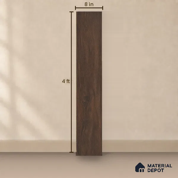 HDF Sunset Boulevard Dark Oak Laminate Wood Floor 48 x 8 inch - 8 mm | LF 00320 B | 25 Years Warranty AC4 Grade | 12 Hours+ Water Resistance | DIY Double Click Installation | Suitable For Living Room, Bedroom & Office | 10 Plank Variations