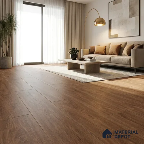 HDF Astoria Walnut Laminate Wood Floor 48 x 8 inch - 8 mm | LF 00320 G | 25 Years Warranty AC4 Grade | 12 Hours+ Water Resistance | DIY Double Click Installation | Suitable For Living Room, Bedroom & Office | 10 Plank Variations