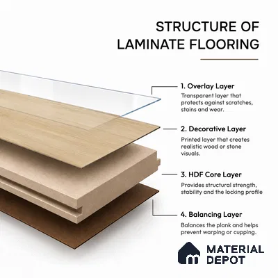 HDF Magnificent Light Oak Laminate Wood Floor 48 x 8 inch - 8 mm | LF 00320 | 25 Years Warranty AC4 Grade | 12 Hours+ Water Resistance | DIY Double Click Installation | Suitable For Living Room, Bedroom & Office | 10 Plank Variations