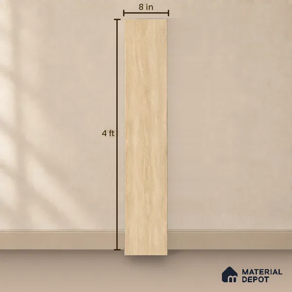 HDF Magnificent Light Oak Laminate Wood Floor 48 x 8 inch - 8 mm | LF 00320 | 25 Years Warranty AC4 Grade | 12 Hours+ Water Resistance | DIY Double Click Installation | Suitable For Living Room, Bedroom & Office | 10 Plank Variations