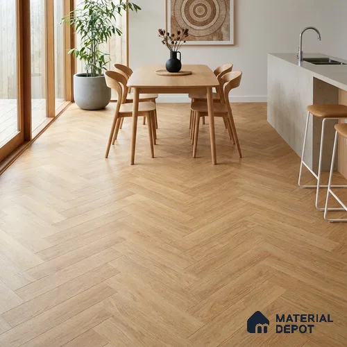 HDF Spartan Oak Laminate Wood Floor 19 x 4 inch - 8 mm | LF 00332 | 20 Years Warranty AC5 Grade | 12 Hours+ Water Resistance | DIY 2G Click Locking Installation | Suitable For Living Room, Bedroom & Office | 36 Plank Variations