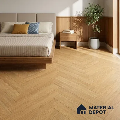 HDF Spartan Oak Laminate Wood Floor 19 x 4 inch - 8 mm | LF 00332 | 20 Years Warranty AC5 Grade | 12 Hours+ Water Resistance | DIY 2G Click Locking Installation | Suitable For Living Room, Bedroom & Office | 36 Plank Variations