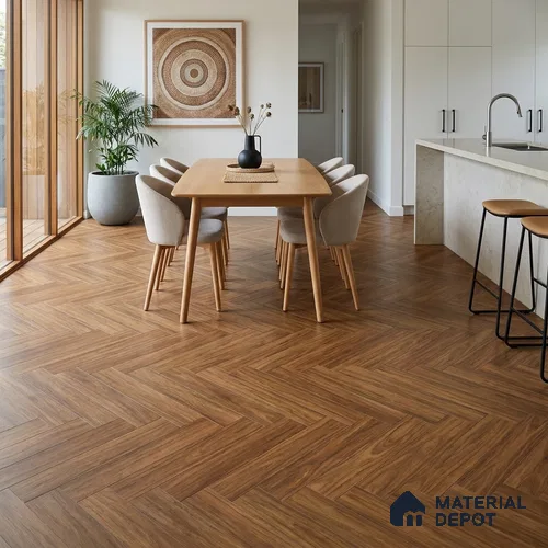 HDF Herringbone Matte Surface Laminate Wood Floor AC5 Grade LF 00331 B Beaconia Savana 19 x 4 inch (470x95 mm) - 8 mm | Aqua Protect 12 Hours Water Resistance | Anti Static and Stain Resistant | 0.5 mm V Groove | Real Wood Touch Surface | Uniclic Installation | 36 Plank Variations | 20 Years Warranty