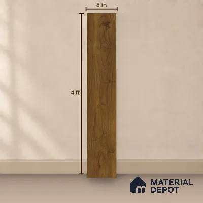 HDF Laminate Wood Floor AC4 Grade LF 00321 E Majestic Quattro Walnut 48 x 8 inch (1217x196 mm) - 8 mm | Aqua Protect 12 Hours Water Resistance | 20 Years Warranty | Anti Static and Stain Resistant | Straight Edge | Wood Embossed Surface | Uniclic Installation | 10 Plank Variations