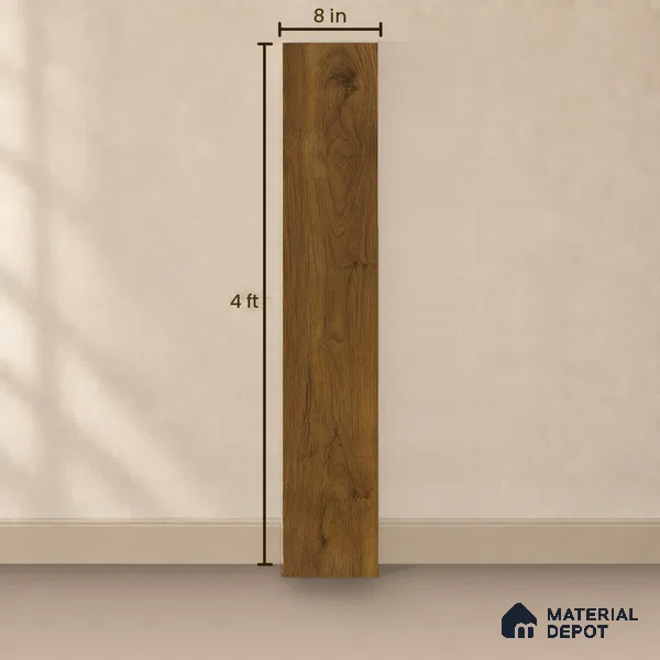 HDF Laminate Wood Floor AC4 Grade LF 00321 E Majestic Quattro Walnut 48 x 8 inch (1217x196 mm) - 8 mm | Aqua Protect 12 Hours Water Resistance | 20 Years Warranty | Anti Static and Stain Resistant | Straight Edge | Wood Embossed Surface | Uniclic Installation | 10 Plank Variations