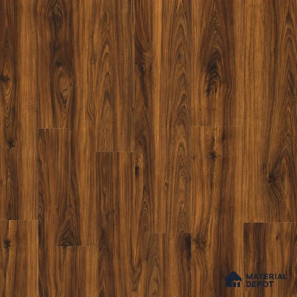 HDF Stretto Walnut Laminate Wood Floor 48 x 8 inch - 8 mm | LF 00321 F | 20 Years Warranty AC4 Grade | 12 Hours+ Water Resistance | DIY Uniclic Installation | Suitable For Living Room, Bedroom & Office | 10 Plank Variations