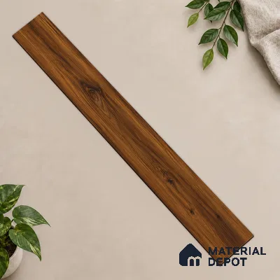 HDF Stretto Walnut Laminate Wood Floor 48 x 8 inch - 8 mm | LF 00321 F | 20 Years Warranty AC4 Grade | 12 Hours+ Water Resistance | DIY Uniclic Installation | Suitable For Living Room, Bedroom & Office | 10 Plank Variations