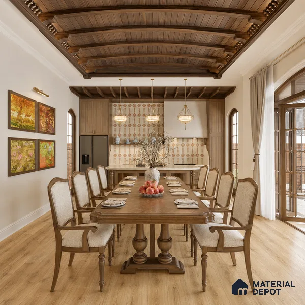 HDF Laminate Wood Floor AC4 Grade LF 00321 Majestic Wild Walnut 48 x 8 inch (1217x196 mm) - 8 mm | Aqua Protect 12 Hours Water Resistance | 20 Years Warranty | Anti Static and Stain Resistant | Straight Edge | Wood Embossed Surface | Uniclic Installation | 10 Plank Variations