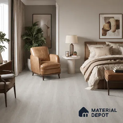 HDF Burlington Oak Laminate Wood Floor 48 x 8 inch - 8 mm | LF 00322 E | 20 Years Warranty AC4 Grade | 12 Hours+ Water Resistance | DIY Uniclic Installation | Suitable For Living Room, Bedroom & Office | 10 Plank Variations
