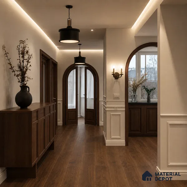 HDF Vita Barrel Oak Laminate Wood Floor 48 x 8 inch - 8 mm | LF 00322 F | 20 Years Warranty AC4 Grade | 12 Hours+ Water Resistance | DIY Uniclic Installation | Suitable For Living Room, Bedroom & Office | 10 Plank Variations