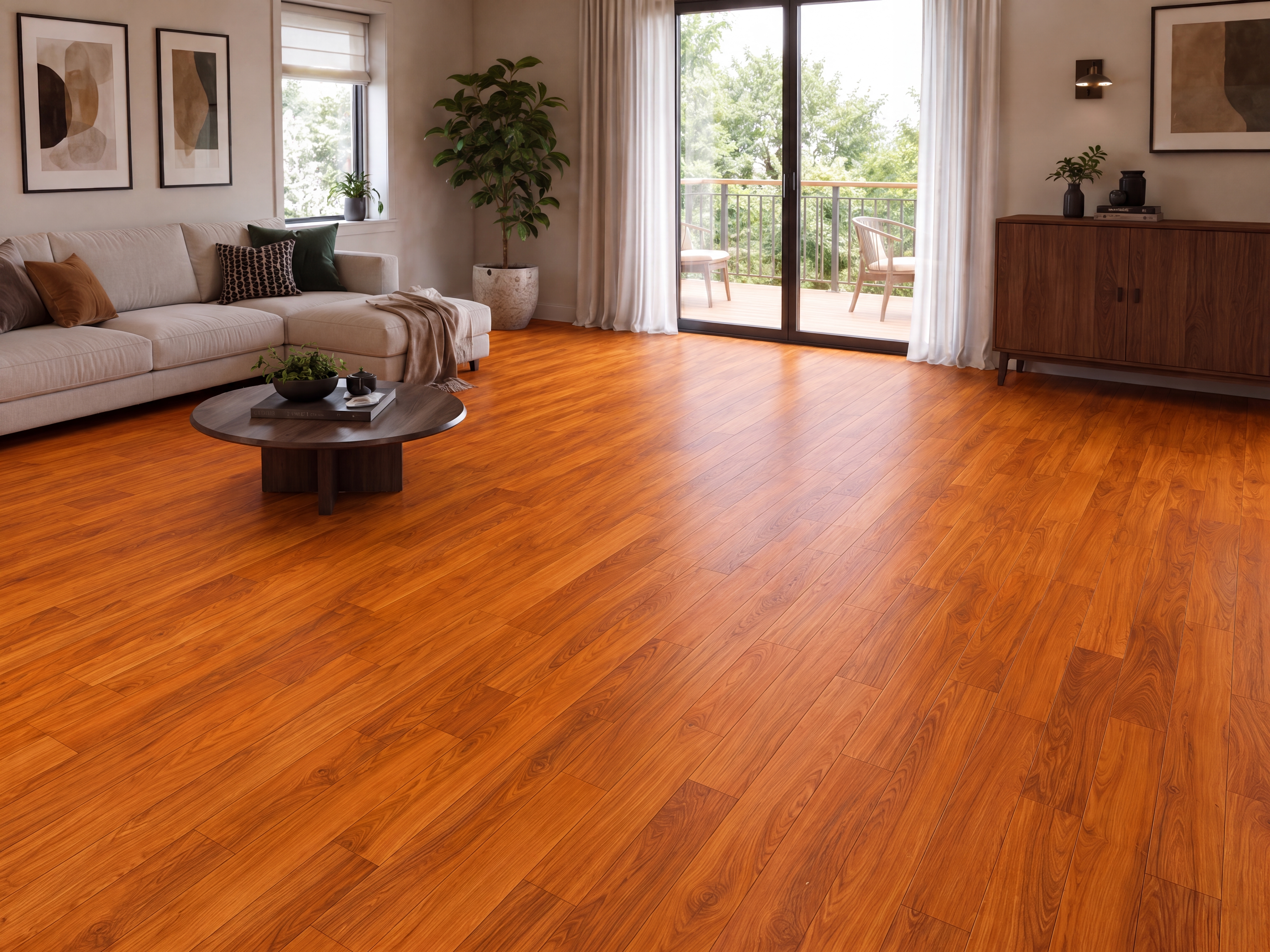 HDF Laminate Wood Floor AC4 Grade LF 00322 Majestic Stripped Rosewood 48 x 8 inch (1217x196 mm) - 8 mm | Aqua Protect 12 Hours Water Resistance | 20 Years Warranty | Anti Static and Stain Resistant | Straight Edge | Wood Embossed Surface | Uniclic Installation | 10 Plank Variations