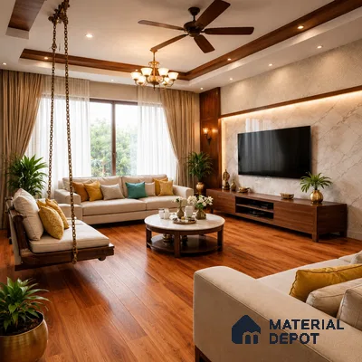 HDF Laminate Wood Floor AC4 Grade LF 00322 Majestic Stripped Rosewood 48 x 8 inch (1217x196 mm) - 8 mm | Aqua Protect 12 Hours Water Resistance | 20 Years Warranty | Anti Static and Stain Resistant | Straight Edge | Wood Embossed Surface | Uniclic Installation | 10 Plank Variations