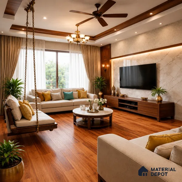HDF Laminate Wood Floor AC4 Grade LF 00322 Majestic Stripped Rosewood 48 x 8 inch (1217x196 mm) - 8 mm | Aqua Protect 12 Hours Water Resistance | 20 Years Warranty | Anti Static and Stain Resistant | Straight Edge | Wood Embossed Surface | Uniclic Installation | 10 Plank Variations