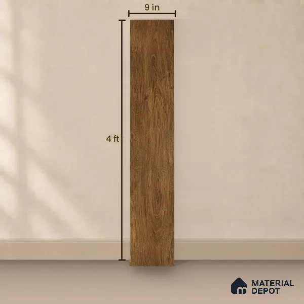 HDF Cocoa Essence Laminate Wood Floor 48 x 9 inch - 8 mm | LF 00324 D | 20 Years Warranty AC4 Grade | 12 Hours+ Water Resistance | DIY Uniclic Installation | Suitable For Living Room, Bedroom & Office | 10 Plank Variations
