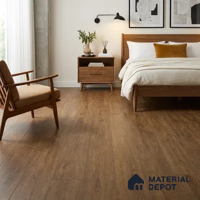 HDF Cocoa Essence Laminate Wood Floor 48 x 9 inch - 8 mm | LF 00324 D | 20 Years Warranty AC4 Grade | 12 Hours+ Water Resistance | DIY Uniclic Installation | Suitable For Living Room, Bedroom & Office | 10 Plank Variations