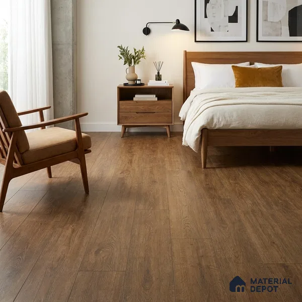 HDF Cocoa Essence Laminate Wood Floor 48 x 9 inch - 8 mm | LF 00324 D | 20 Years Warranty AC4 Grade | 12 Hours+ Water Resistance | DIY Uniclic Installation | Suitable For Living Room, Bedroom & Office | 10 Plank Variations