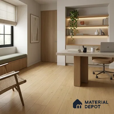 HDF Laminate Wood Floor AC4 Grade LF 00324 E Panorama Heather Mist 48 x 9 inch (1215x240 mm) - 8 mm | Aqua Protect 12 Hours Water Resistance | Anti Static and Stain Resistant | 0.5 mm V Groove | Wood Embossed Surface | Uniclic Installation | 10 Plank Variations