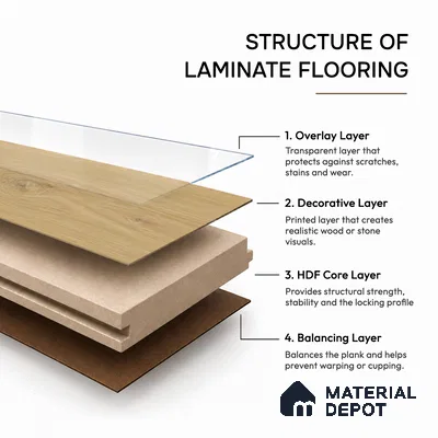 HDF Laminate Wood Floor AC4 Grade LF 00324 E Panorama Heather Mist 48 x 9 inch (1215x240 mm) - 8 mm | Aqua Protect 12 Hours Water Resistance | Anti Static and Stain Resistant | 0.5 mm V Groove | Wood Embossed Surface | Uniclic Installation | 10 Plank Variations