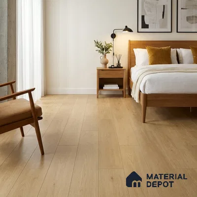 HDF Laminate Wood Floor AC4 Grade LF 00324 E Panorama Heather Mist 48 x 9 inch (1215x240 mm) - 8 mm | Aqua Protect 12 Hours Water Resistance | Anti Static and Stain Resistant | 0.5 mm V Groove | Wood Embossed Surface | Uniclic Installation | 10 Plank Variations